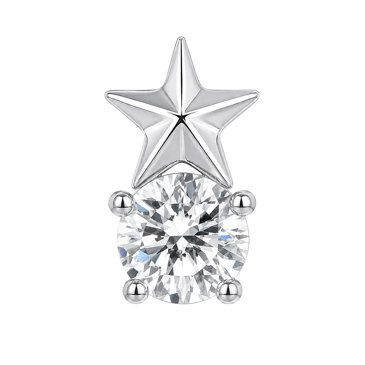 Piercing Titanium Labret Estrela Luz | Linha Essencial