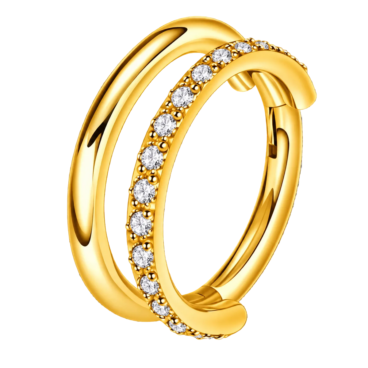 Piercing Titanium Argola Oslo Dupla (1 Lado) | Linha Premium