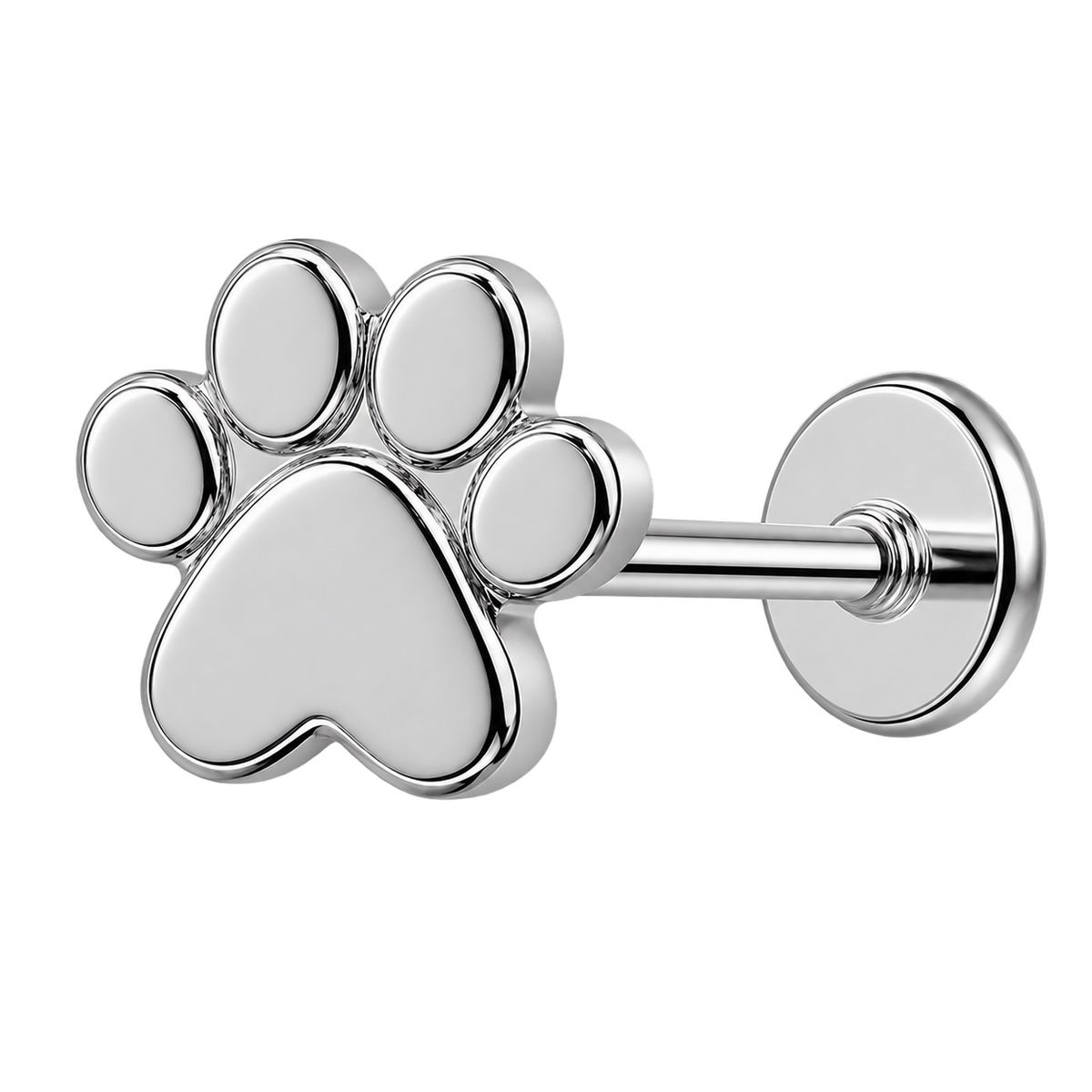 Piercing Titanium Labret Pata Lisa | Linha Essencial