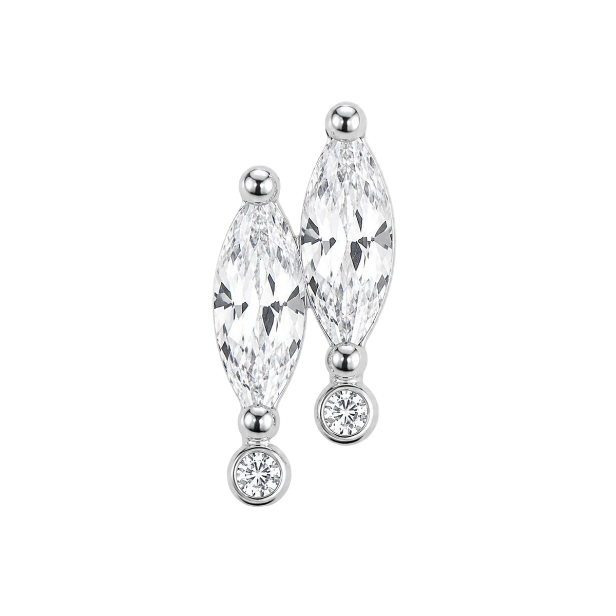 Piercing Titanium Labret Duplo Pingo | Linha Premium