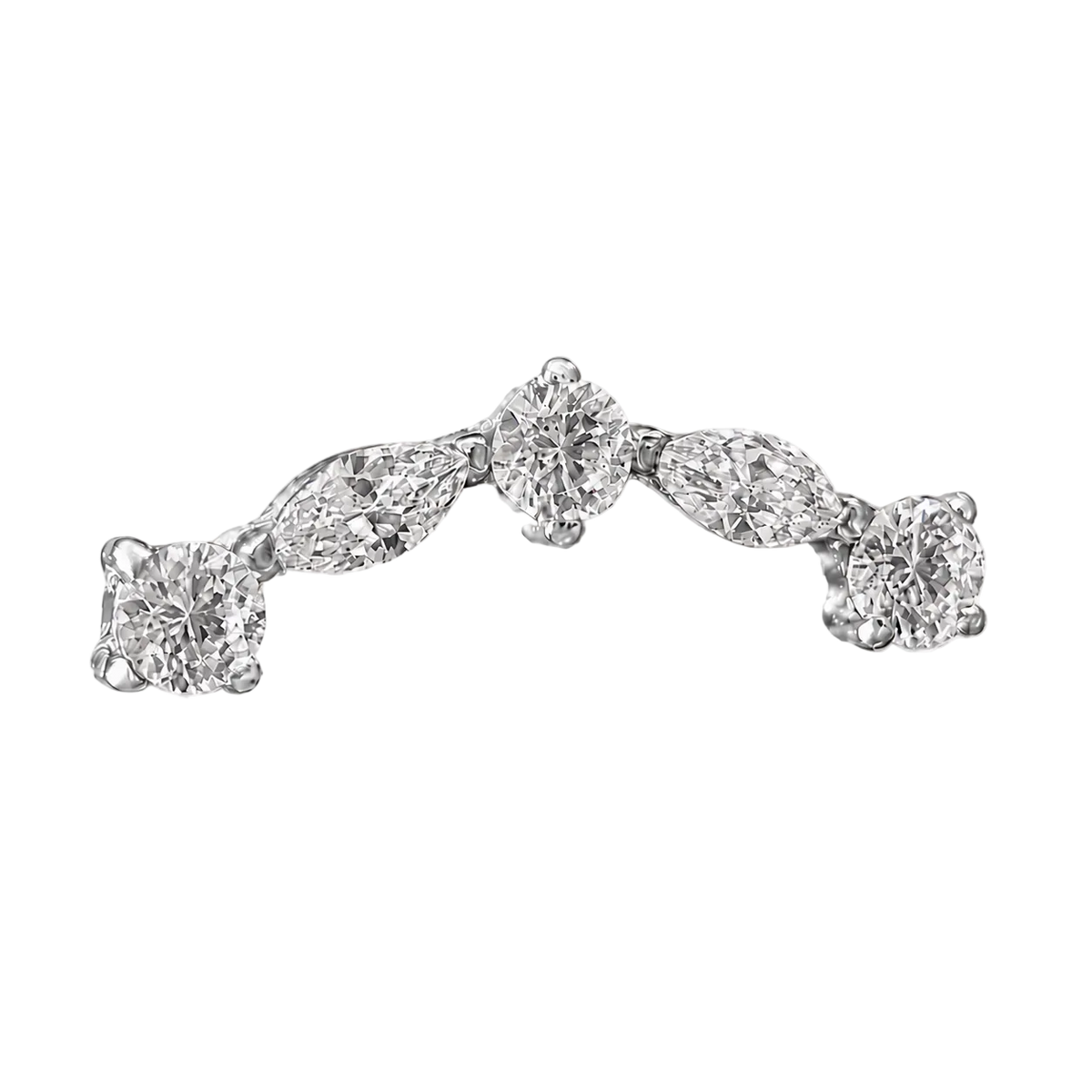 Piercing Titanium Labret Five Primavera 5 CZ | Linha Premium