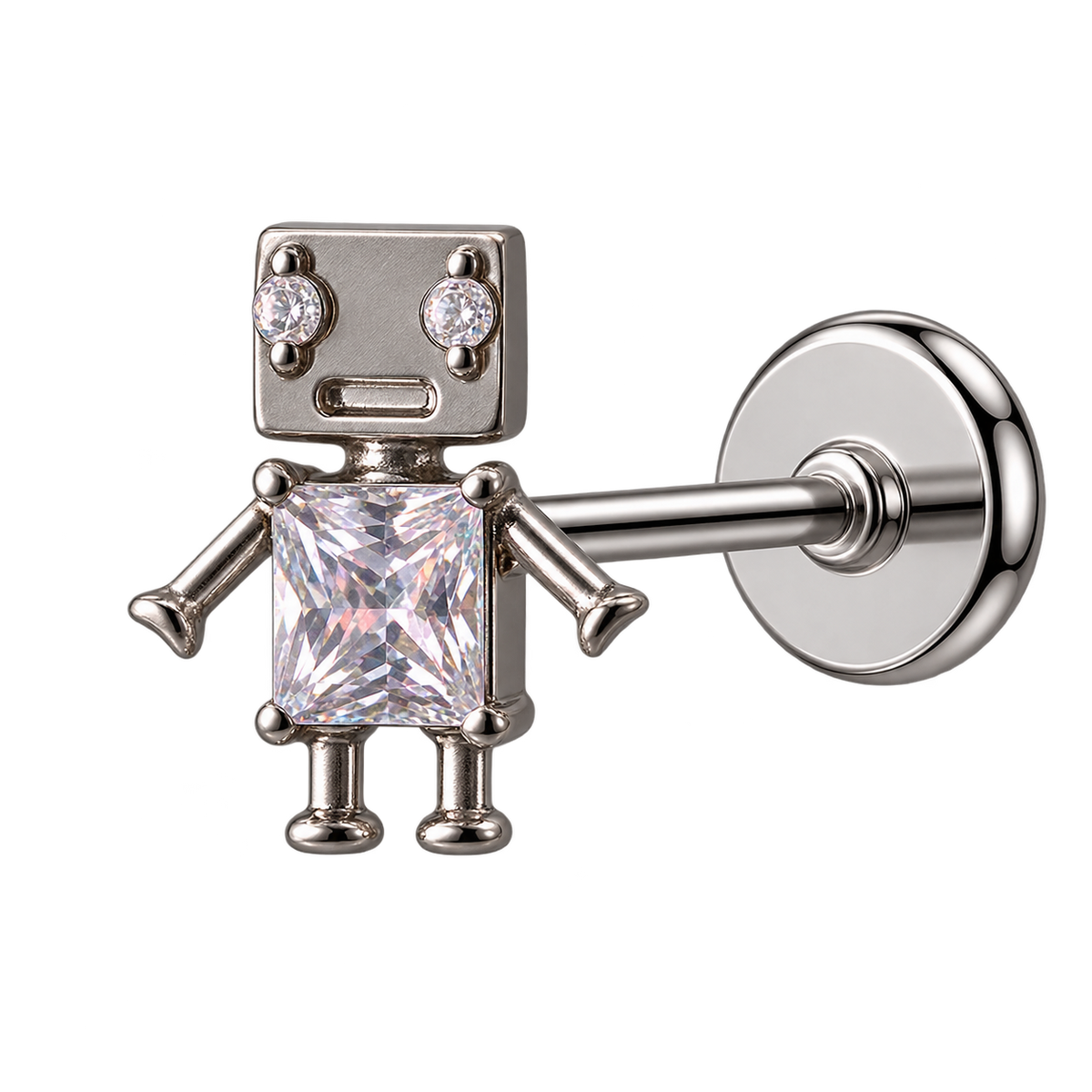 Piercing Titanium Labret Robozinho | Linha Essencial