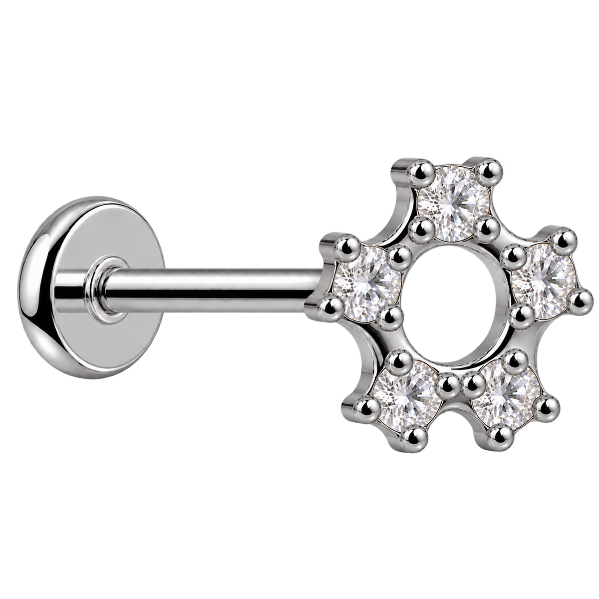 Piercing Titanium Labret Roda | Linha Essencial