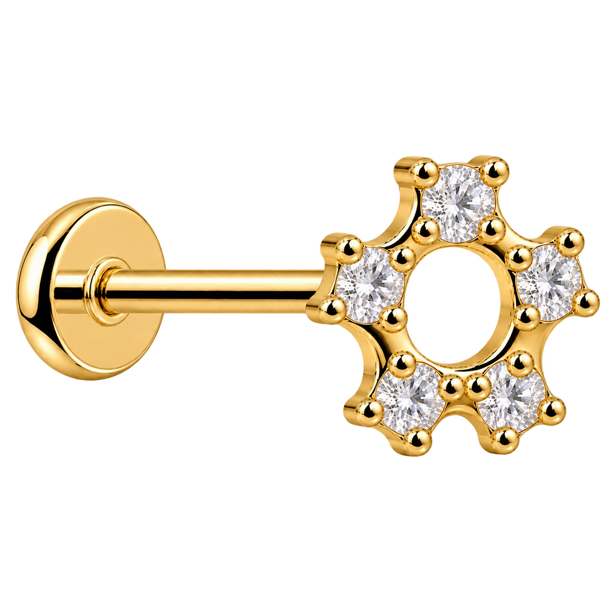 Piercing Titanium Labret Roda | Linha Essencial