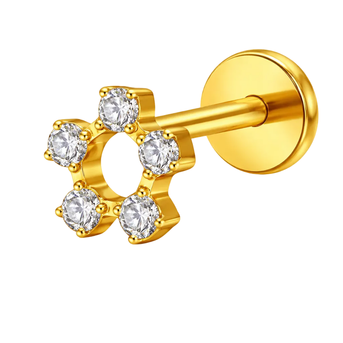 Piercing Titanium Labret Roda | Linha Premium