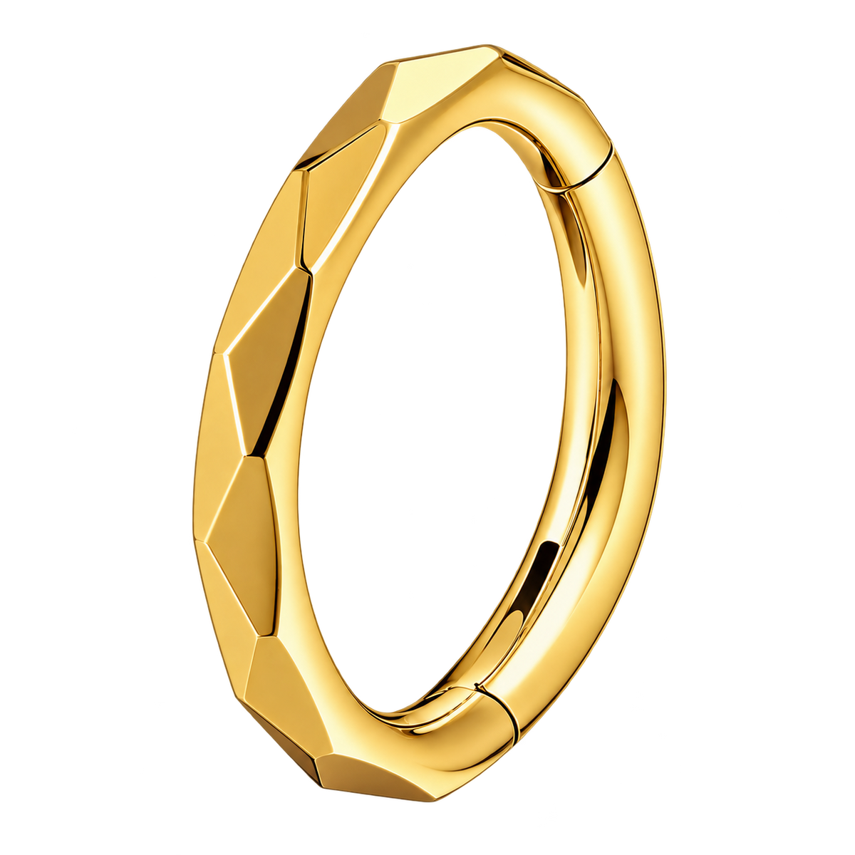 Piercing Titanium Argola Timor Lisa com Recortes | Linha Premium