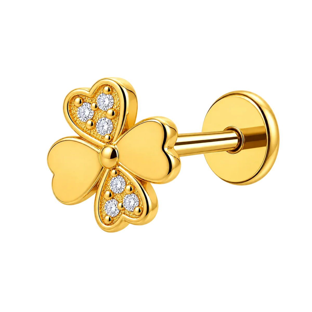 Piercing Titanium Labret Trevo | Linha Essencial