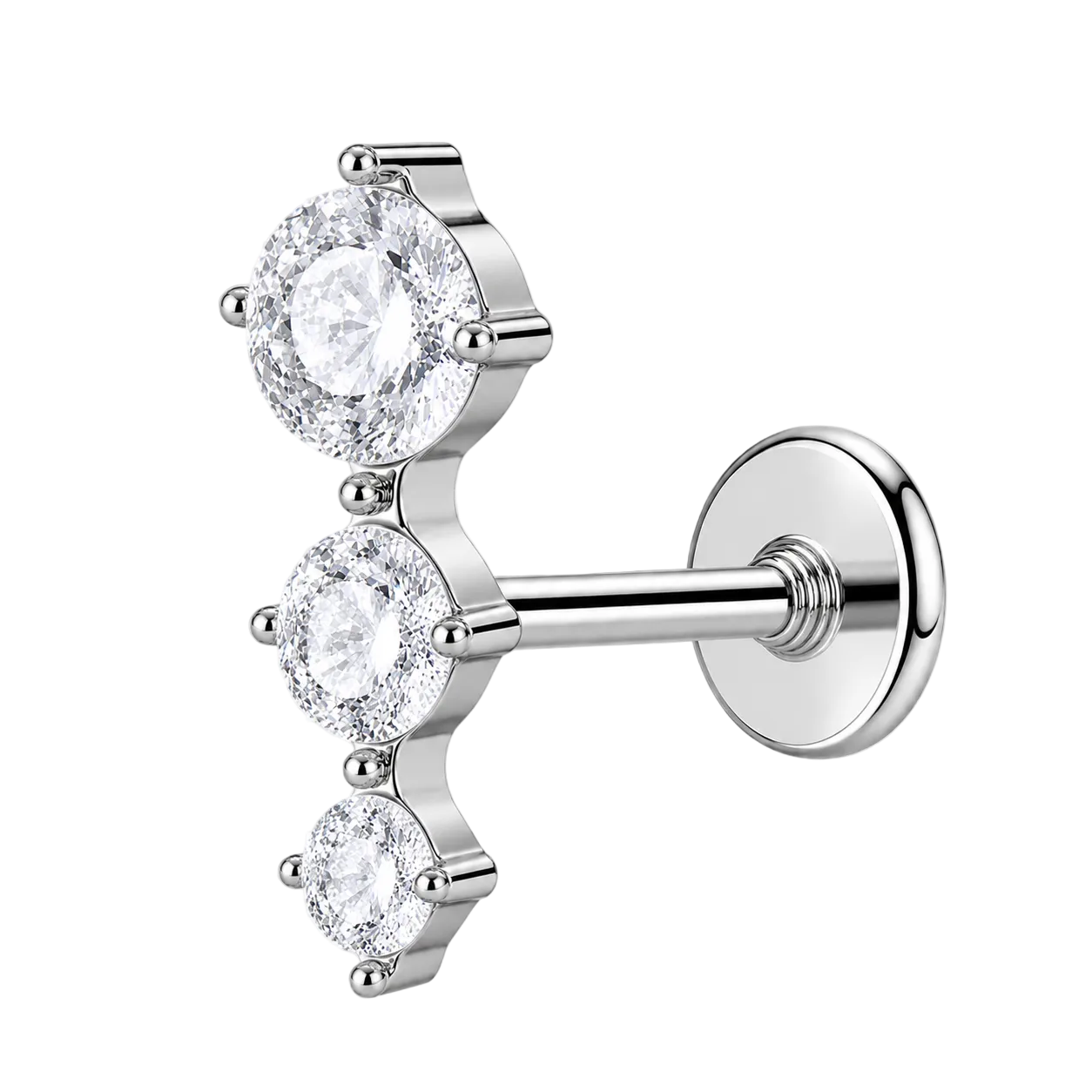 Piercing Titanium Trio Crescente Garra