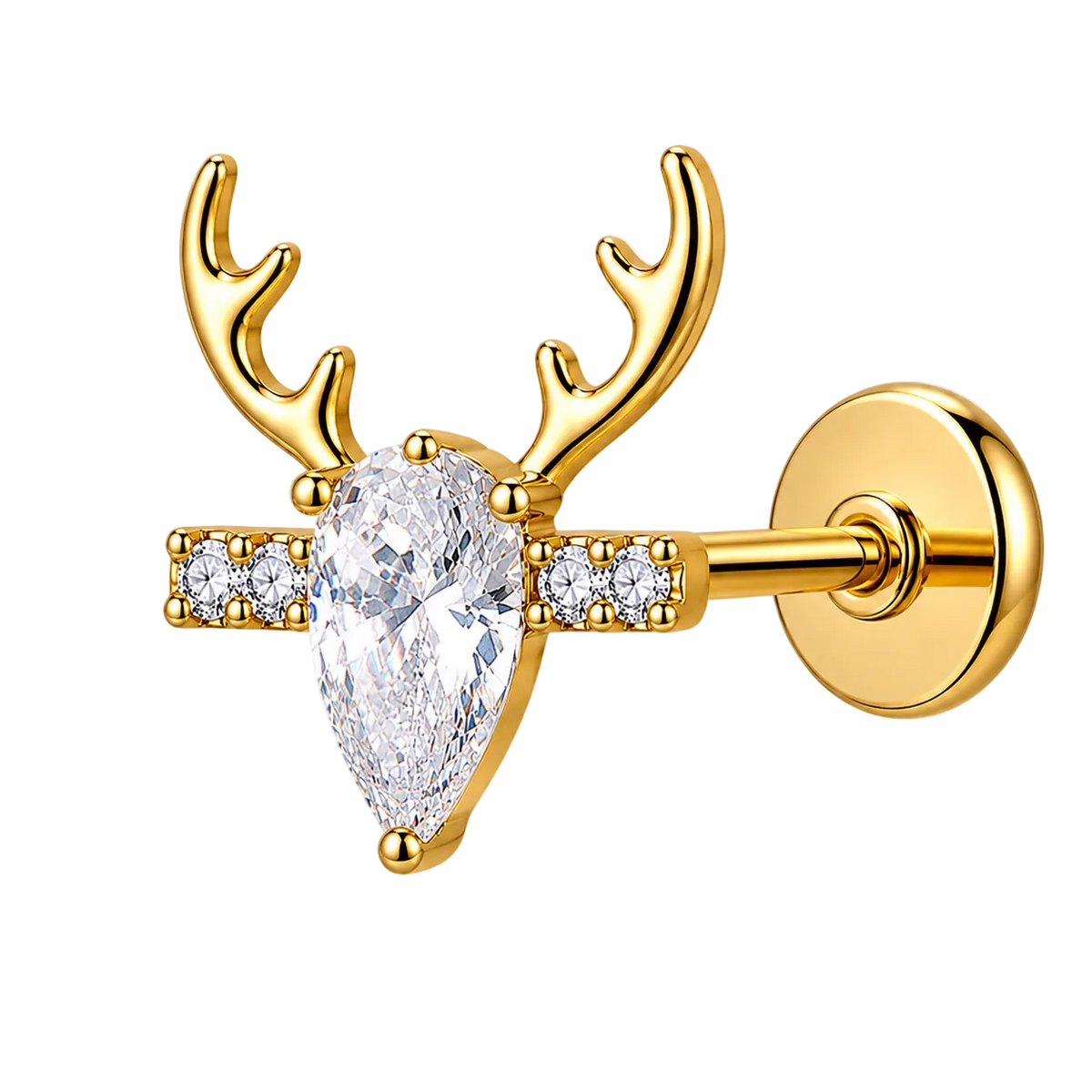 Piercing Titanium Labret Veado | Linha Essencial