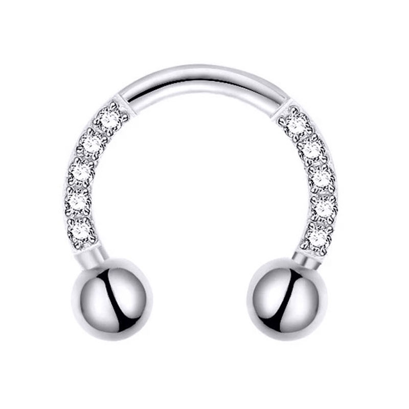 Argola Ferradura - Titanium