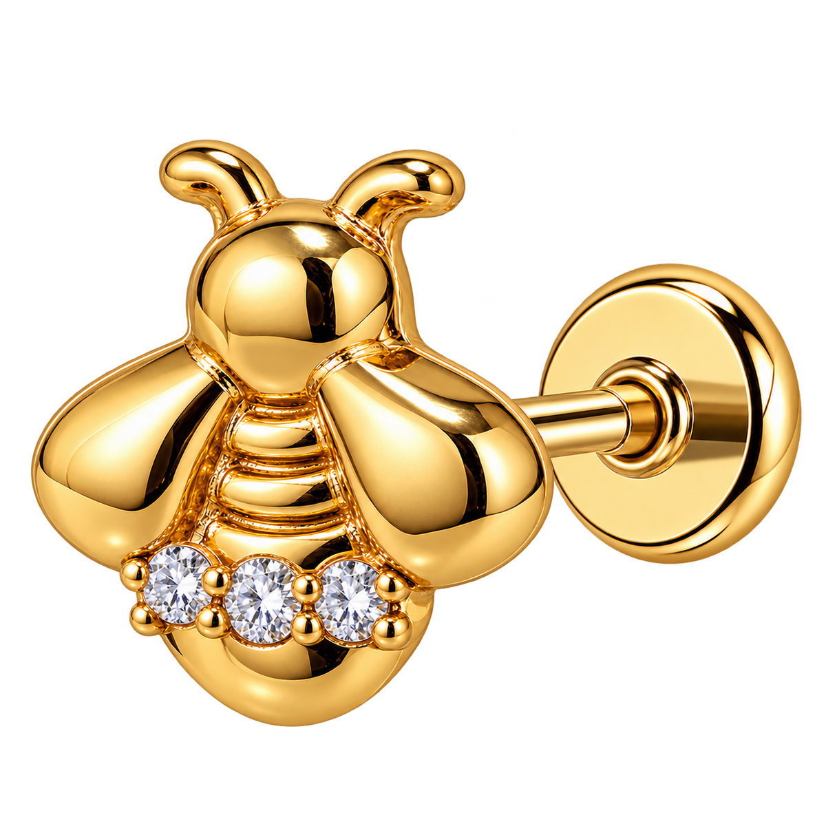 Piercing Titanium Labret Abelha Bee Lisa | Linha Essencial