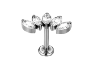 Labret Cascata 5 CZ - Titanium