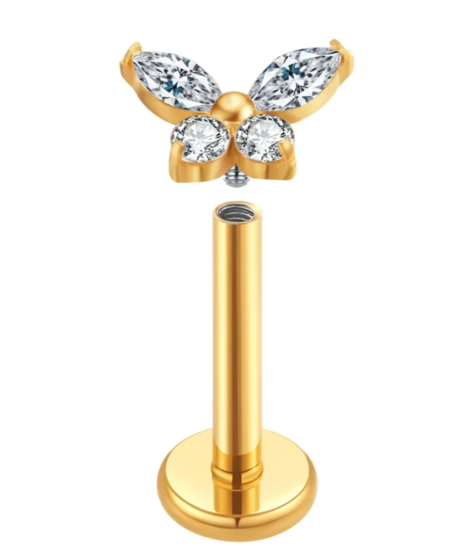 Labret Borboletinha - Titanium