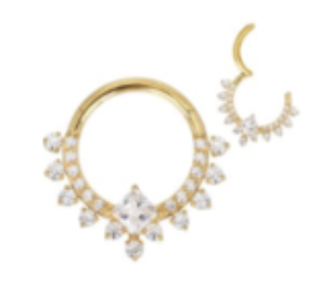 Argola Daith e Septo -  Cristal