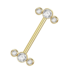 Piercing Barra Mamilo Triplo