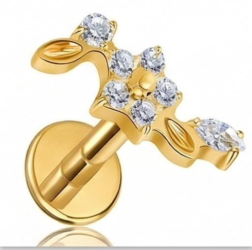 Piercing Titanium Cascata Flor Nova
