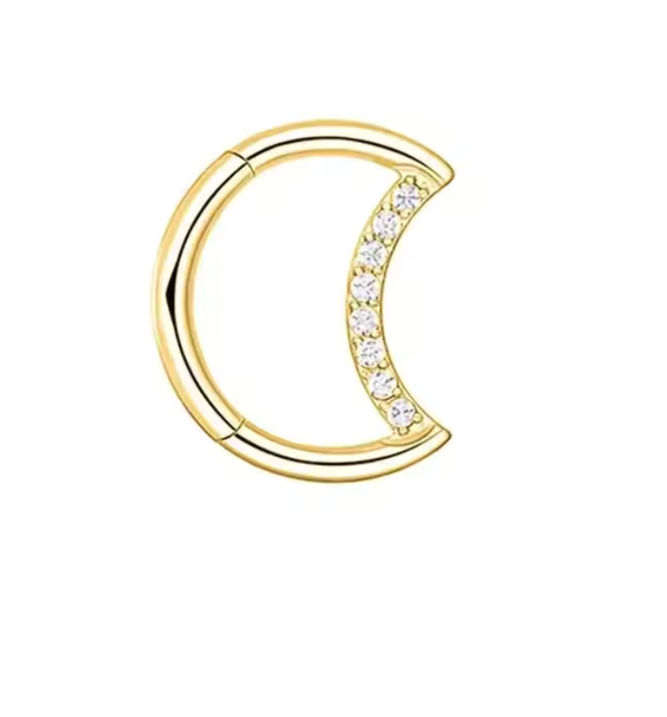 Piercing Argola BASIC Daith e Septo - Meia Lua