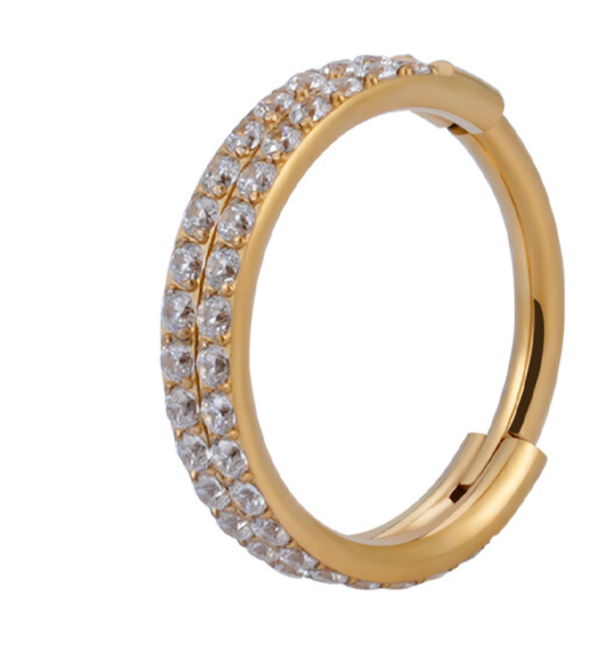 Argola Lisboa Dupla - Titanium
