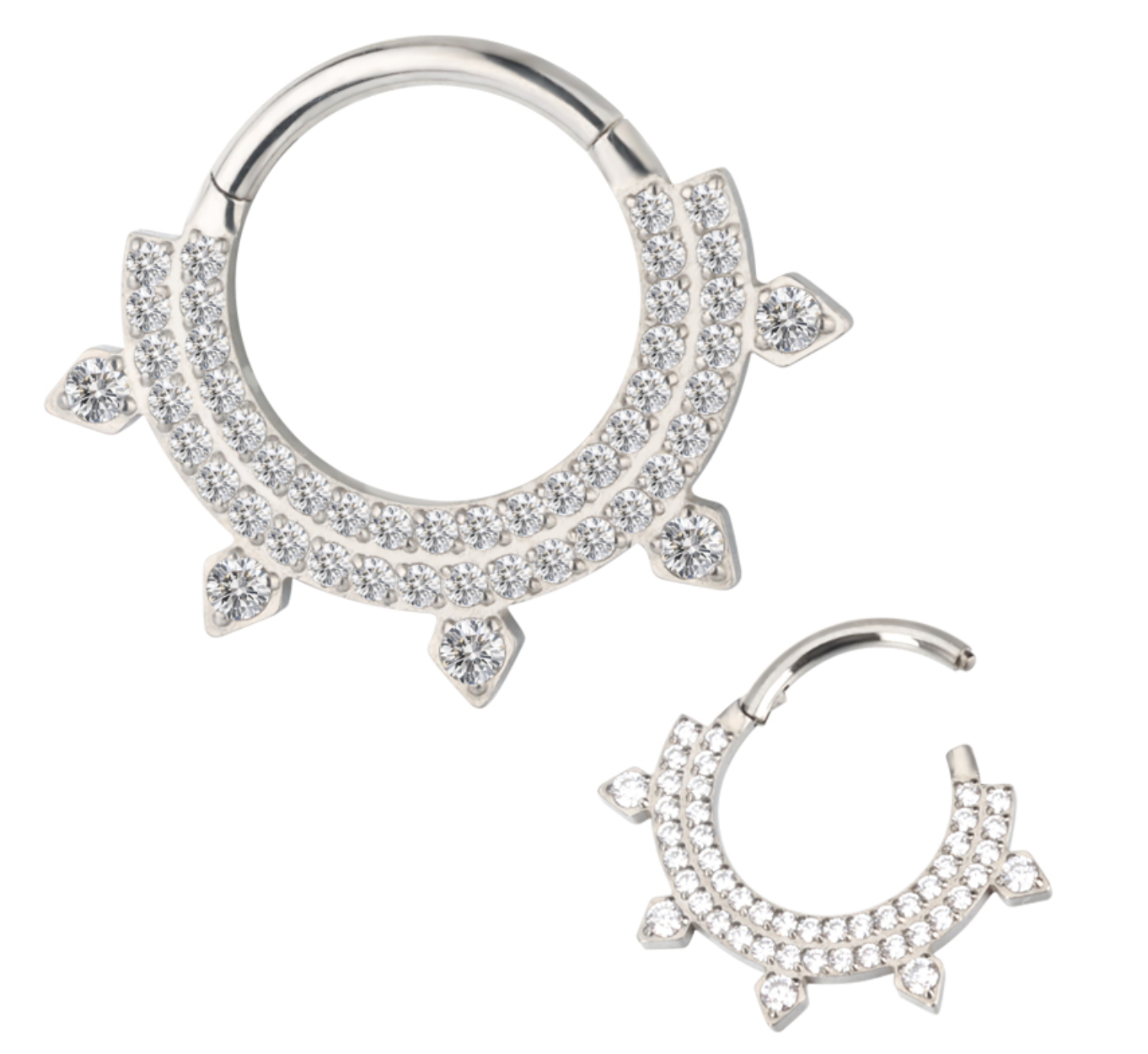 Argola Dupla Helice - Titanium