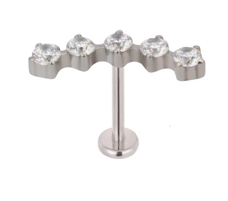 Piercing Cascata Five 5 CZ - Titanium