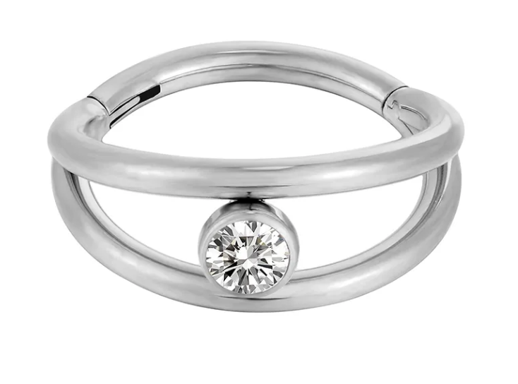 Argola Braga Dupla luz - Titanium