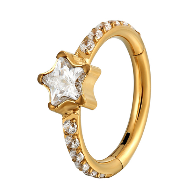 Argola  Estrela - Titanium
