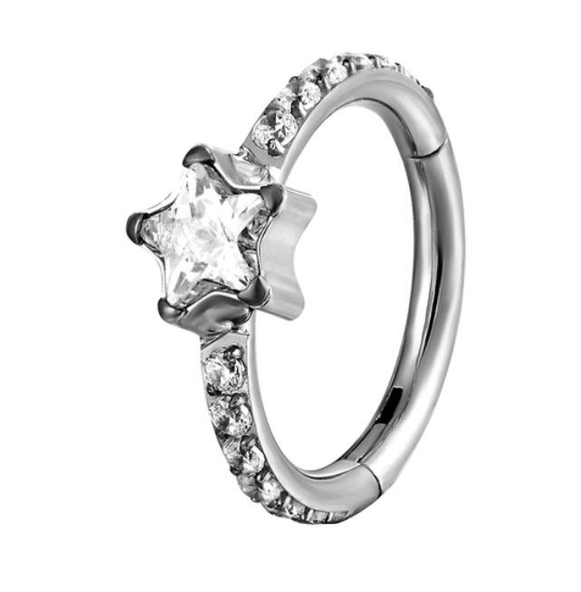 Argola  Estrela - Titanium
