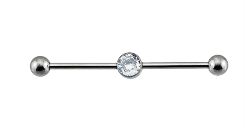 Barra Transversal ball CZ - Titanium