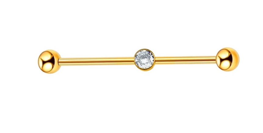 Barra Transversal ball CZ - Titanium