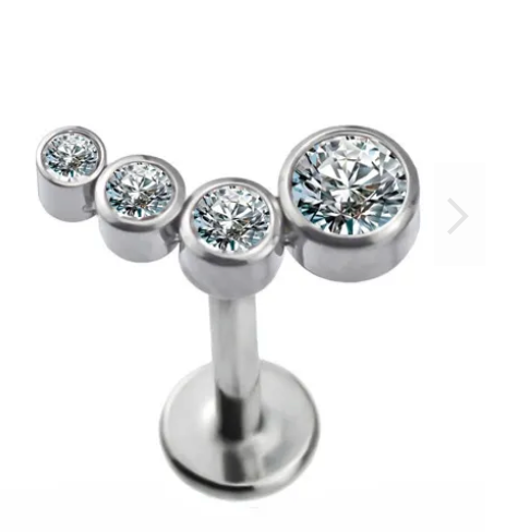 Labret Cluster Curvada - Titanium