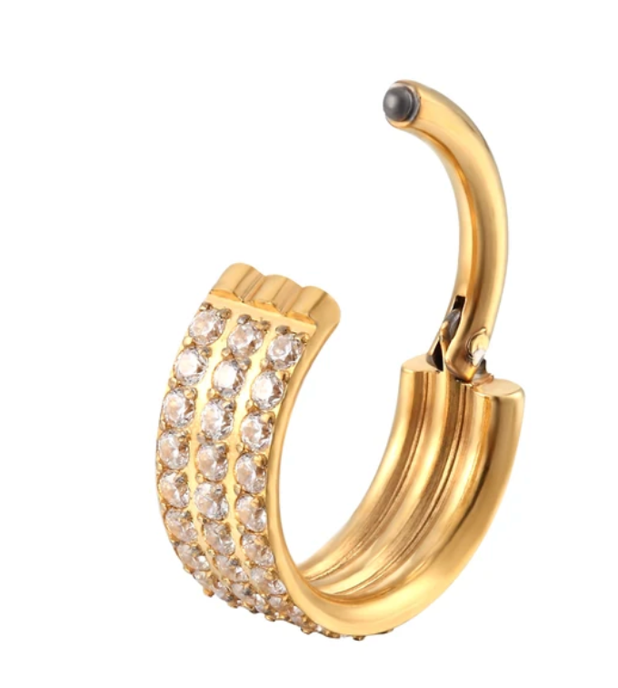 Argola Lisboa Tripla - Titanium
