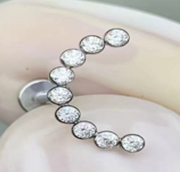 Labret Cascata Curvadinha - Titanium