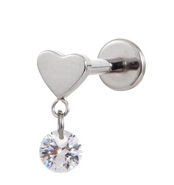 Piercing BASIC Titanium Coração Pendente