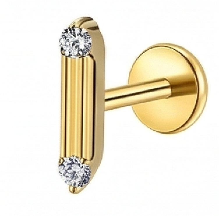 Piercing Titanium BASIC Barrinha com CZ