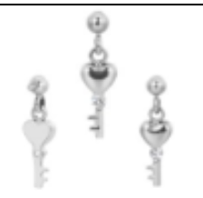 Piercing BASIC Titanium Chave Pendente