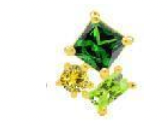 Piercing Titanium Quadrado Verde