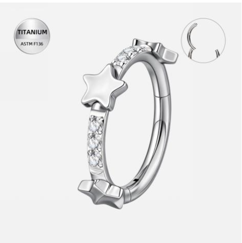 Piercing Titanium Argola Lisboa Estrelada