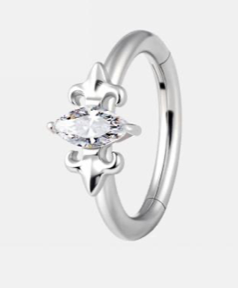 Piercing Titanium Argola Pingo Coroado| Linha Premium
