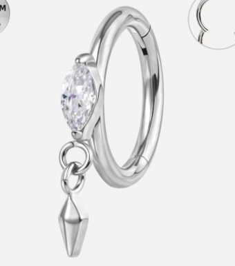 Piercing Titanium Argola Pingo Pendente| Linha Premium
