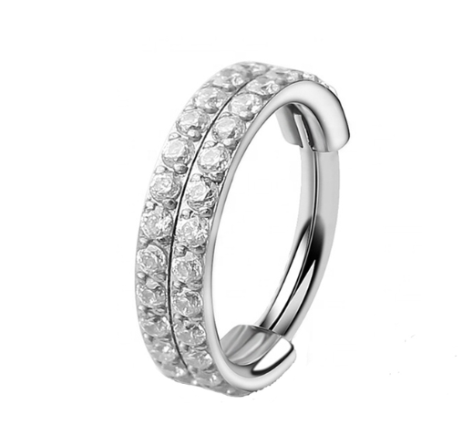 Argola Lisboa Dupla - Titanium