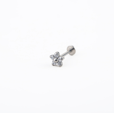 Piercing Labret Flor Mini - Titanium