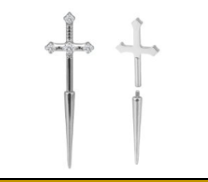 Piercing Titanium Labret Samurai | Linha Premium