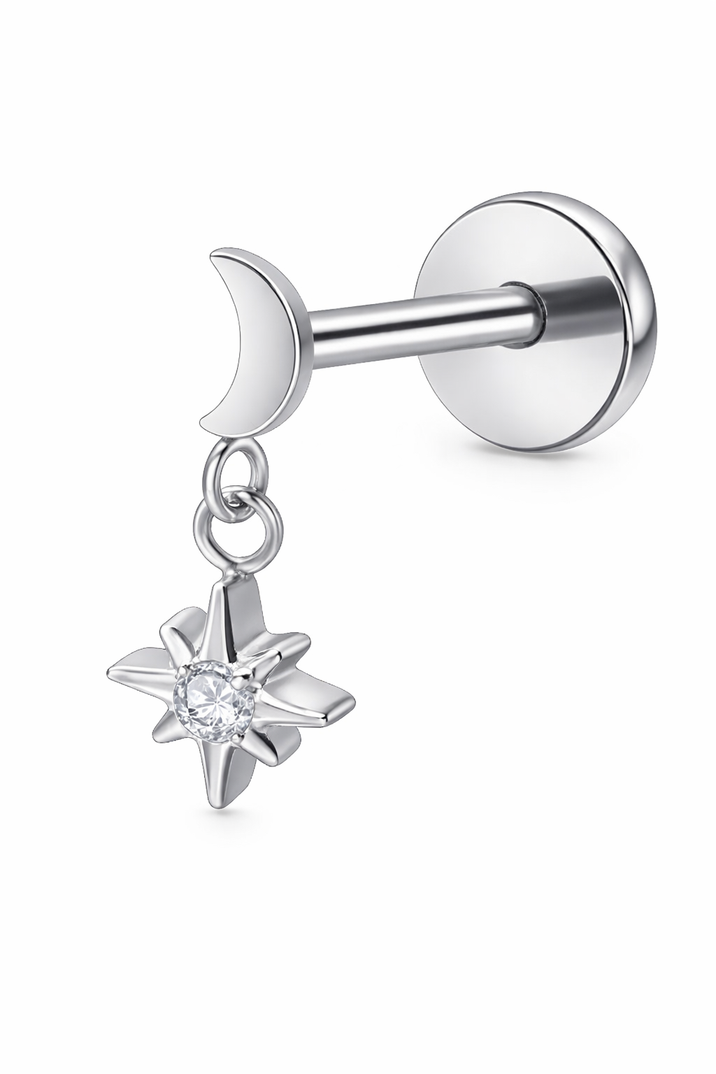 Piercing Titanium Basic Lua estrela pendente