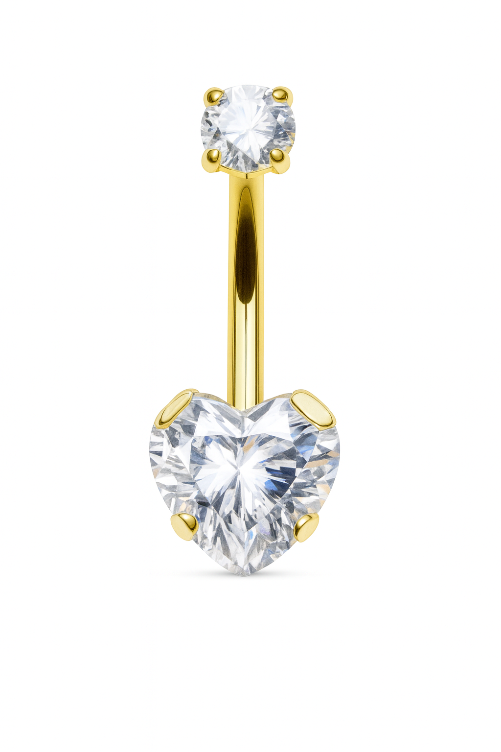 Piercing Umbigo Básico Coração