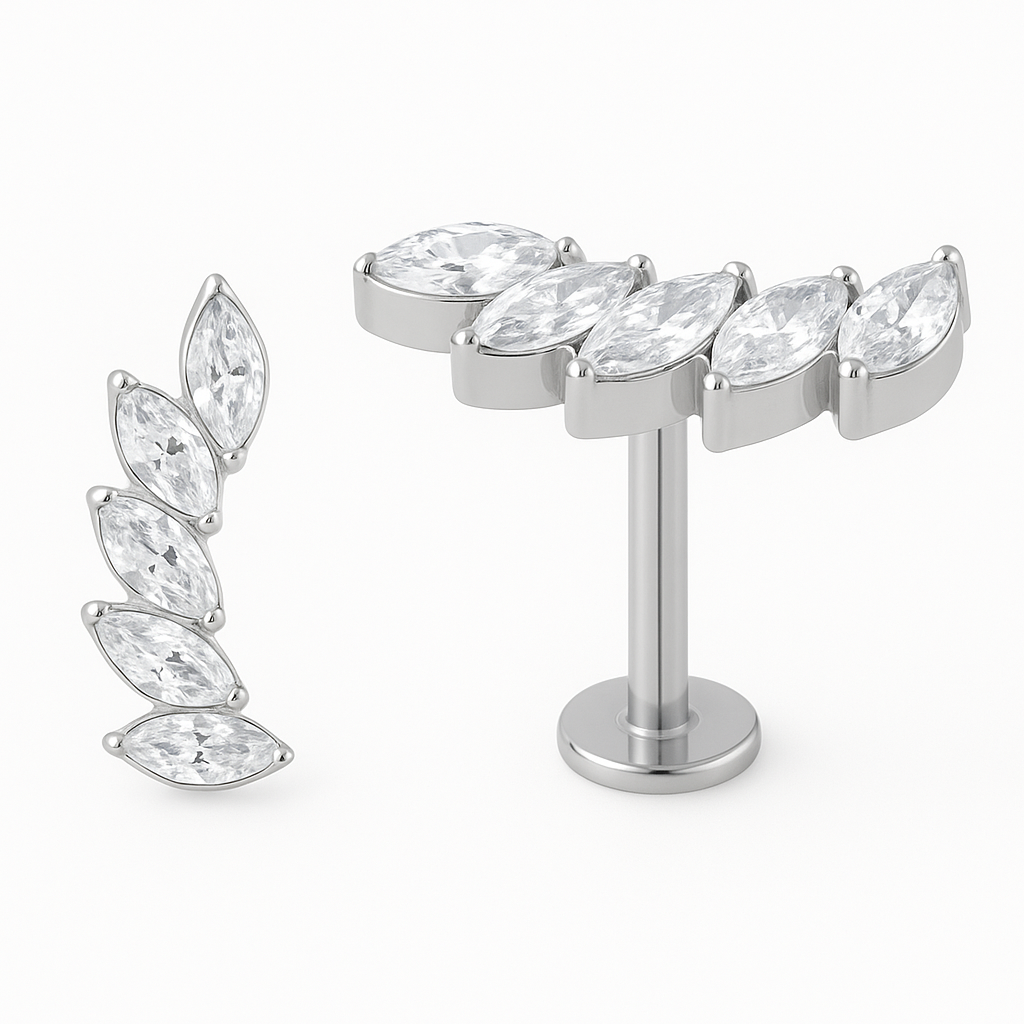 Labret Cascata Marquise - Titanium