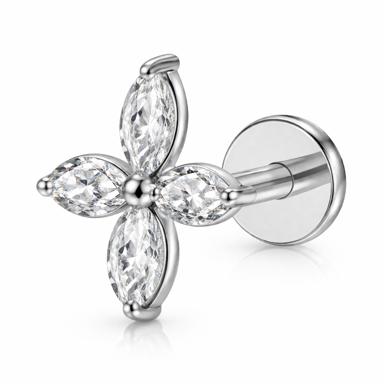Piercing Titanium Flor Marquise