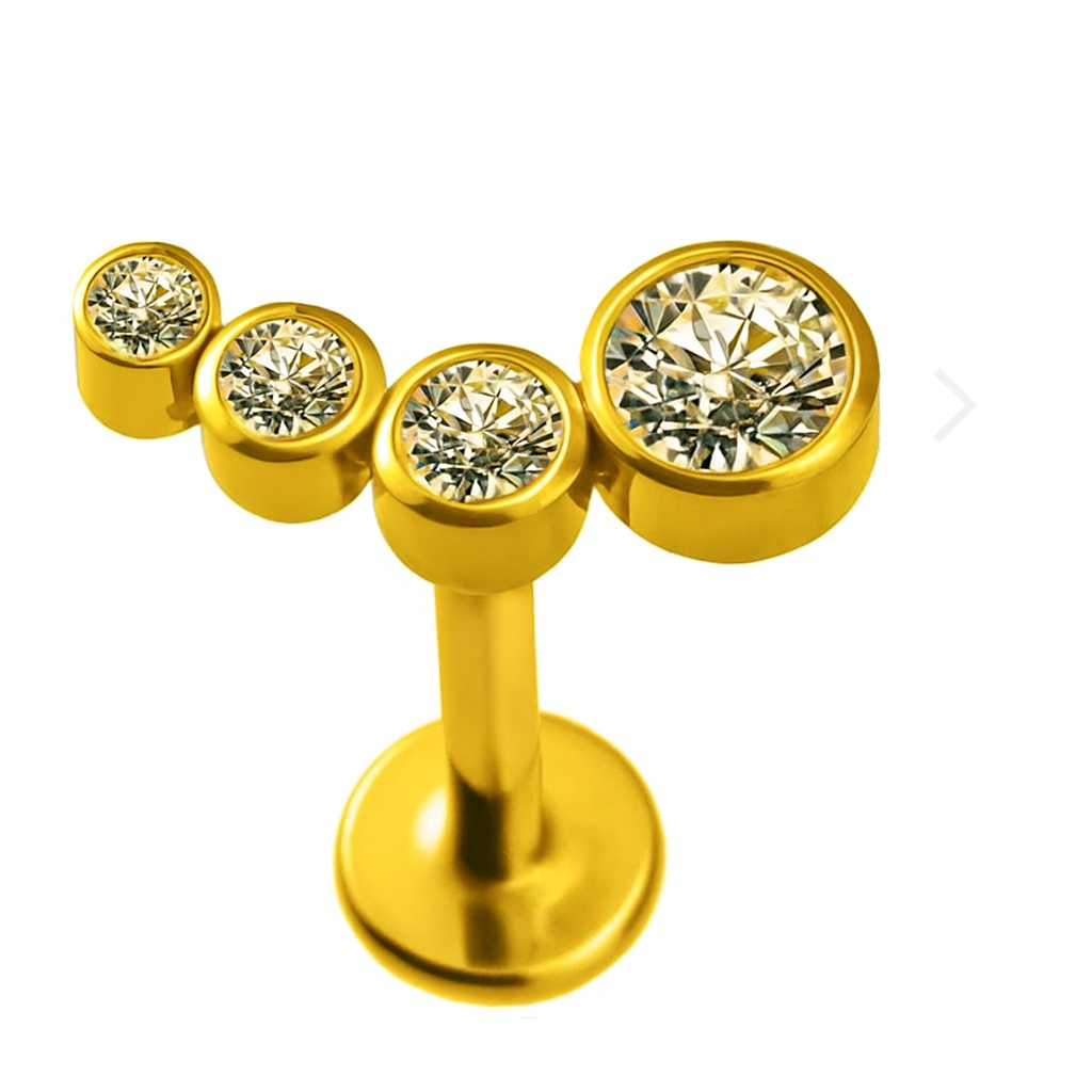 Labret Cluster Curvada - Titanium