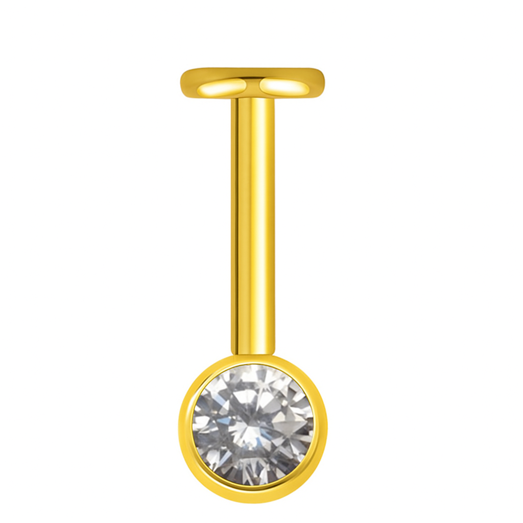 Labret Ponto de Luz Californiano Vertical - Titanium