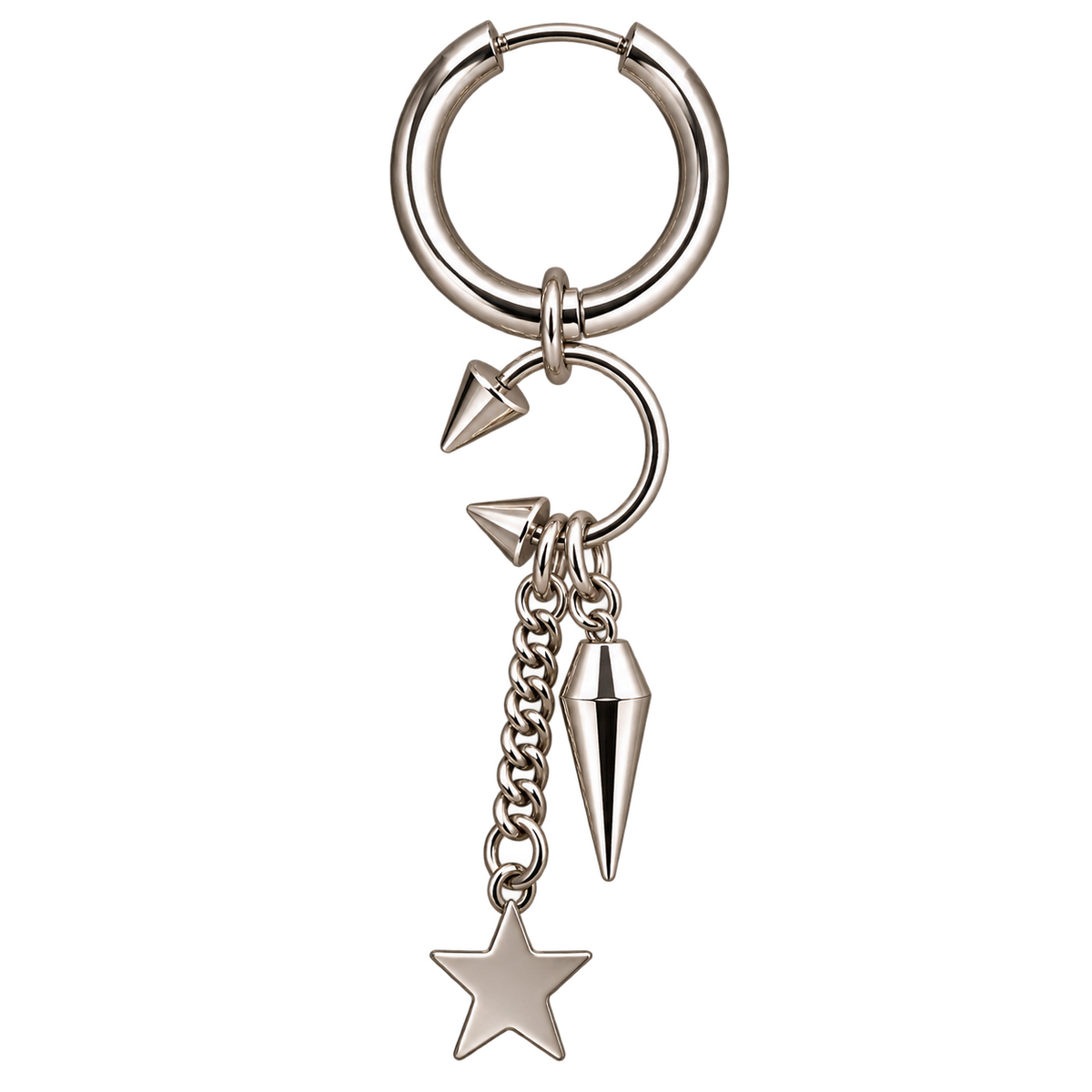 Piercing  Aço Cirúrgico Argola Brinco Vintage Punk | Linha Premium