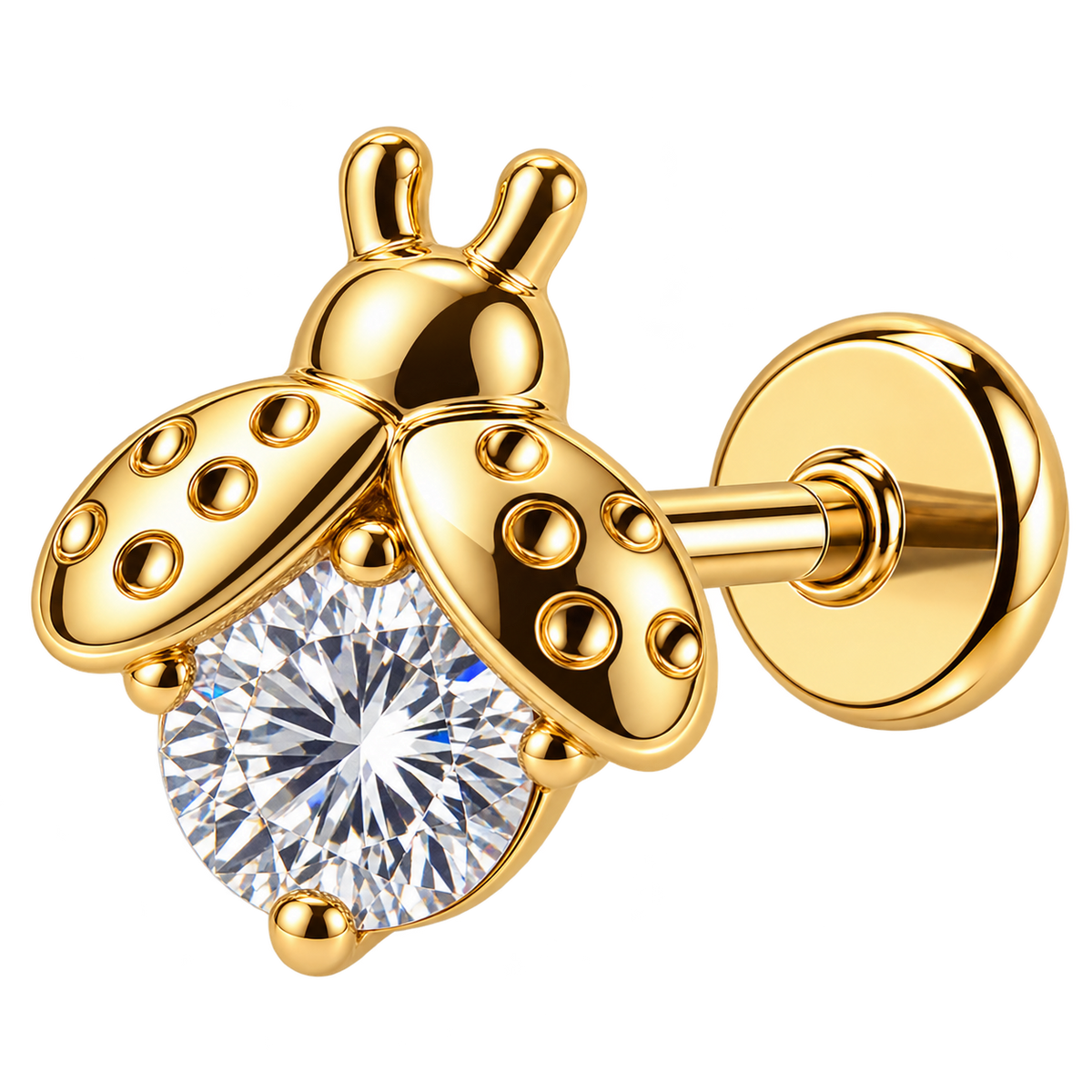 Piercing Titanium Labret Abelha King Bee | Linha Premium